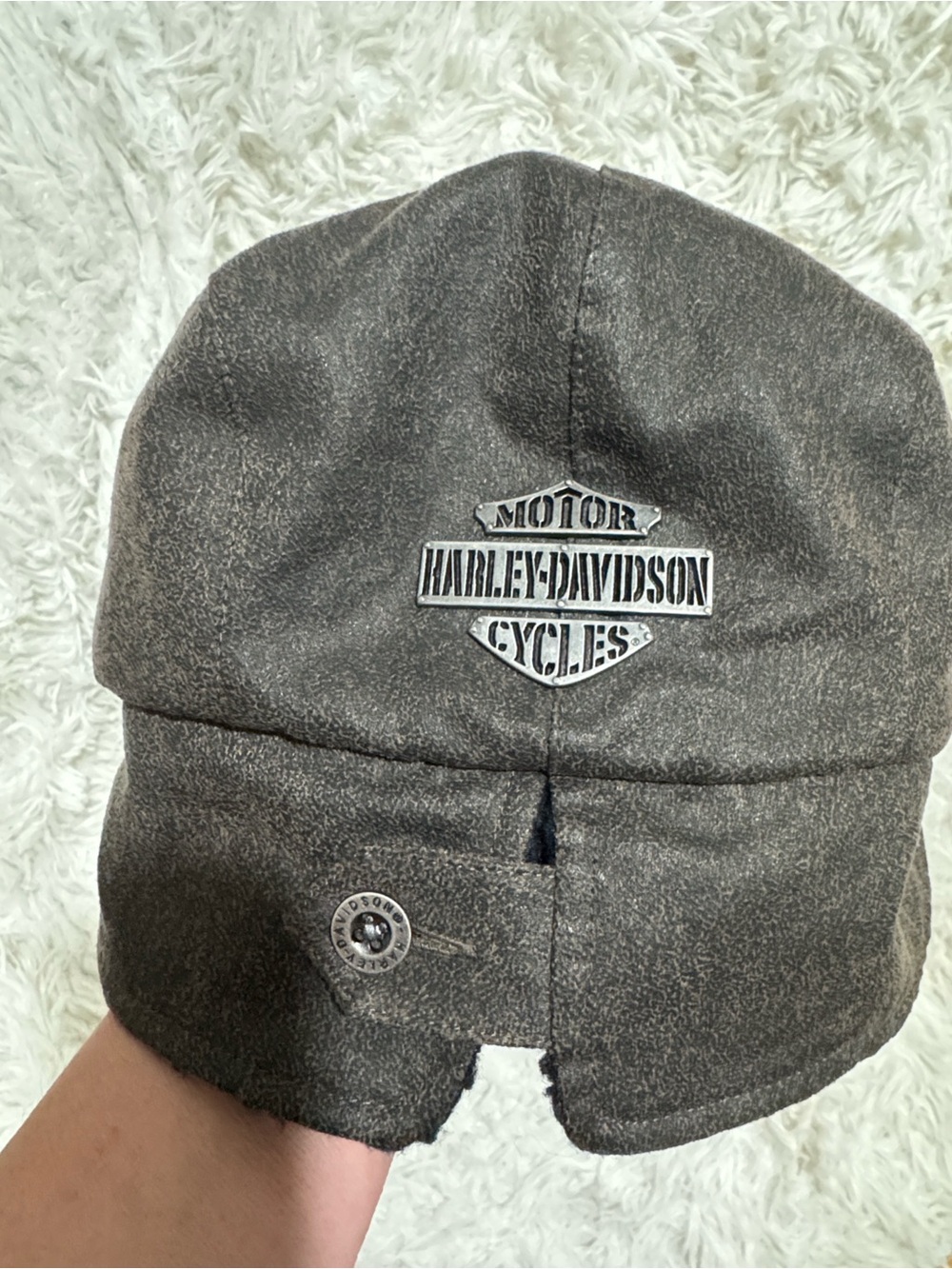 Harley-Davidson Insulated Earflap Hat with Red Lining NWT